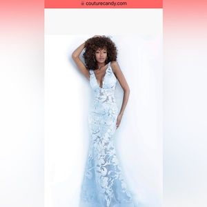 Jovani Size 14. Light Blue in Color. Perfect for Beach Wedding